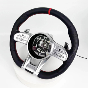 Volant en cuir personnalisé pour Mercedes AMG ClS CLA GLC a <span class=keywords><strong>E</strong></span> S C <span class=keywords><strong>Class</strong></span> G63 C43 ML SL W202 W203 W204 W205 W206 W207 W166 - Product Image 2