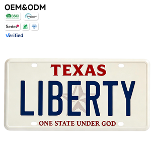 Plaque d'immatriculation fantaisie personnalisée Texas <span class=keywords><strong>LIBERTY</strong></span>, création artistique gratuite, OEM accepté - Product Image 1