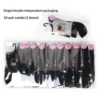 Collants fins mi-mollet en soie cristalline, doublés coton, absorbants la transpiration, pour femme, série dessin animé sexy, vente directe usine