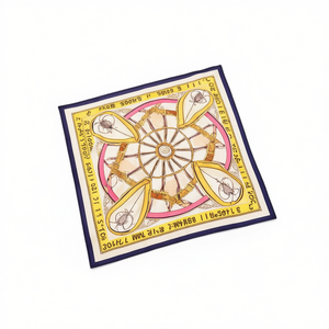 Fulare Chain Small Square Scarf 70x70Cm Fashion Women <b>Hair</b> <b>Styling</b> <b>Accessory</b> Multifunction Daily Use - Product Image 1