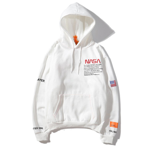 Lâche surdimensionné pull coton polaire goutte épaule à <span class=keywords><strong>capuche</strong></span> personnalisé <span class=keywords><strong>NASA</strong></span> lettre brodé Essentials à <span class=keywords><strong>capuche</strong></span> - Product Image 4