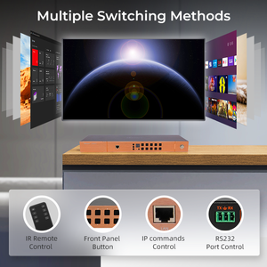 TESmart uzaktan kumanda <span class=keywords><strong>HDMI</strong></span> anahtarları 8 Port 1 out 8x1 4K60Hz destek EDID otomatik tarama otomatik algılama komut ve kontrol merkezleri için - Product Image 6