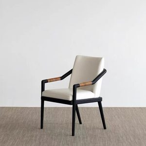 Chaise de salle à manger moderne en <span class=keywords><strong>bois</strong></span> avec assise et dossier rembourrés, design pour restaurant, meubles durables, stables et écologiques - Product Image 1