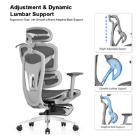 Chaise de bureau ergonomique de luxe à dossier haut en maille, avec accoudoirs 3D en PU, réglable en hauteur et pivotante, pour usage professionnel – Vente directe usine