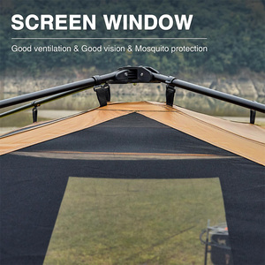 6人のブラックアウトキャンピングテント-レインフライ付きインスタントキャビン、60秒の簡単なセットアップ、耐水性 - Product Image 4