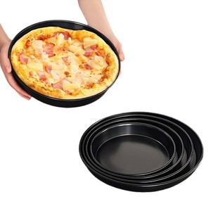 Moules <span class=keywords><strong>à</strong></span> gâteau et <span class=keywords><strong>à</strong></span> pizza en acier au carbone rond antiadhésif de haute performance incroyablement performants pour la préparation culinaire professionnelle en cuisine - Product Image 3