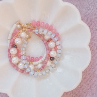Novedades, Collar y Pulsera de Perlas de Agua Dulce de la Serie Rosa Dopamina, Ópalo de Piedra Natural, Hechos a Mano, para Mujer