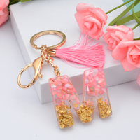 Personnalisé Brillant Mode Charme Alphabet Porte-clés Sac Pendentif Résine Lettre Initiale Porte-clés