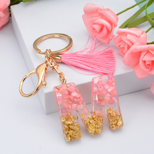 Monebena Initial Keychain White/Pink Flower Charms For Key Cute Letter Keyring For Handbag Backpack, Women's, Size: 4.6