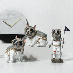 Animal Crafts-estatua <span class=keywords><strong>de</strong></span> perro realista, escultura <span class=keywords><strong>de</strong></span> <span class=keywords><strong>Pug</strong></span> <span class=keywords><strong>de</strong></span> cervatillo sentado - Product Image 4