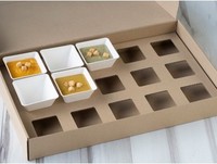 Boîte à lunch ronde en papier kraft blanc, compatible micro-ondes et friteuse à air, portable, anti-fuite, biodégradable, pour portion individuelle de pop-corn ou poulet
