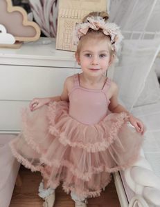 Falda de tutú de niña, vestido de verano de Princesa con forma de pastel hinchado de encaje, Tutús de fiesta de cumpleaños para niñas - Product Image 3