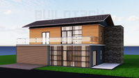 Maison familiale de 257.4 m² 5 chambres à coucher Maison modulaire préfabriquée de 2 étages clé en main entièrement finie en Côte d'Ivoire
