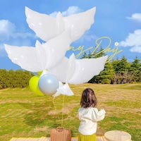 Ballons en aluminium à hélium en forme de colombes blanches, parfaits pour les anniversaires, mariages, fêtes et la décoration intérieure
