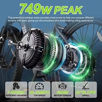 Bicicleta Eléctrica WindChaser 36V 500W, Cuadro de Acero al Carbono de 26 Pulgadas, Batería de 13AH, Frenos de Disco, Bicicleta Urbana