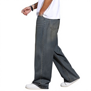 Jeans de Hombre de Alta Calidad, Corte Acampanado, Estilo Hip Hop, Transpirables, Impermeables, Lavado Claro, Mezcla de Poliéster/Algodón - Product Image 3