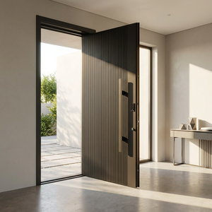 Portes d'entrée sans clé en alliage d'aluminium SAMEKOM modernes, isolation thermique, garantie 5 ans pour hôtels, bureaux commerciaux, accès fini - Product Image 1