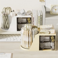 Organisateur de cosmétiques rotatif, porte-stylos, tiroir de commode, porte-rouge à lèvres, porte-fards à paupières, porte-crayons, support de maquillage de bureau, étui