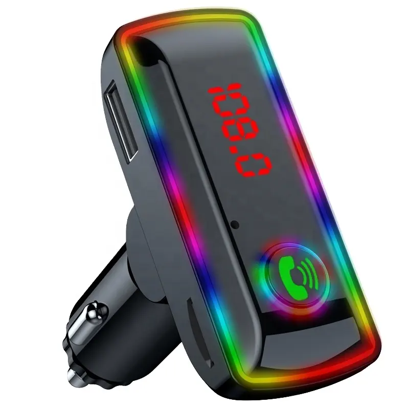 Transmetteur FM LED Bluetooth kit voiture double USB chargeur de voiture 3.1A USB lecteur de musique MP3 pour iphone U disque/TF voiture mp3