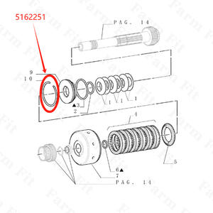 Precio de fábrica de alto rendimiento 5162251 para New Holland T4.100F T4.105 TN55D T7.225 T7.210 TN65D T4.105F T4.110 Circlip 143mm - Product Image 4