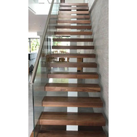 Escalier à un seul niveau à usage résidentiel, en métal, avec poutre centrale, pour appartement/hôtel