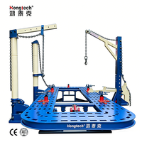 Banc d'alignement de châssis Hongtech HOT-M5 de haute qualité avec 3 colonnes de traction, capacité de 15 tonnes, hydraulique, unilatéral