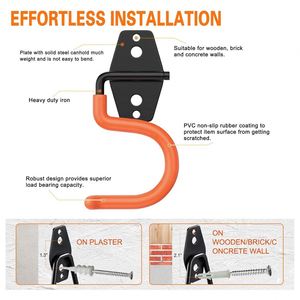 Système de rangement mural en métal robuste en forme de S pour garage et outils de jardin, crochets de suspension pour outils électriques, vente en gros sur mesure - Product Image 4