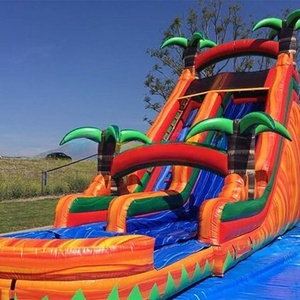 Thương mại Palm Tree <span class=keywords><strong>Inflatable</strong></span> trượt <span class=keywords><strong>n</strong></span>ước với hồ bơi cho trẻ em trò chơi ngoài trời và thể thao - Product Image 2