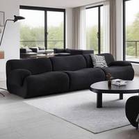 Ensemble de canapés en tissu en forme de L Mouton YS010 - Design minimaliste, réglable et pliable, multi-modules, garni d'éponge