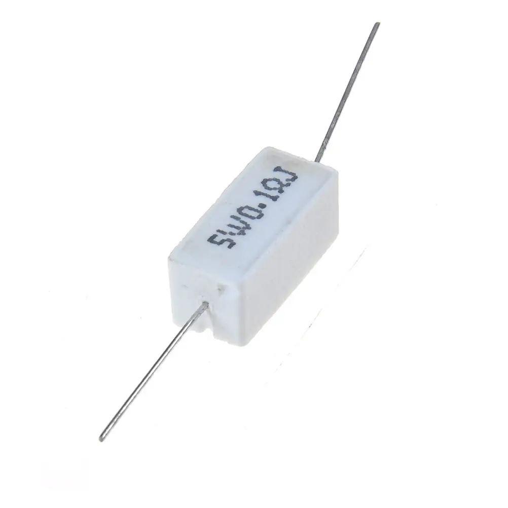 Resistor Pembagi Speaker 5% 5W 0,1r Ohm Resistor Semen Keramik untuk Adaptor Daya