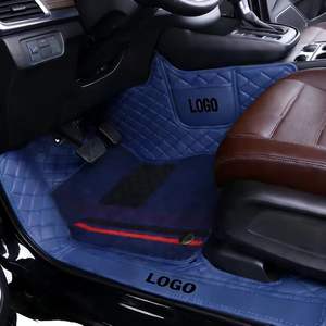 Alfombrillas de Coche de Cuero de Lujo Personalizadas de Doble Capa, Prensadas en Caliente, 9D 5D 7D, Impermeables, de 10 mm de Grosor, Juego Completo para Korando <span class=keywords><strong>Santa</strong></span> <span class=keywords><strong>Fe</strong></span> X5 A4 Q5 - Product Image 1