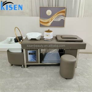 Kisen Luxury Modern Shampoo <b>Bed</b> Hair Salon Washing Chair Shampoo Unit Chair Fast Delivery - Product Image 2