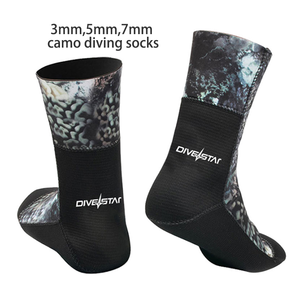 DIVESTAR Custom 3mm 5mm 7mm Neoprene Opencell Inner Camouflage <strong>Waterproof</strong> Warm Spearfishing Freediving Diving <strong>Socks</strong> - Product Image 4