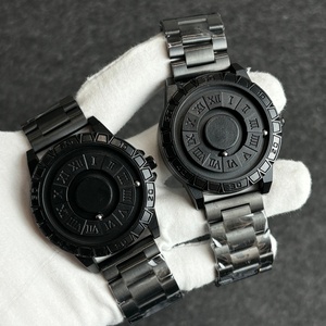 PINTIME Cartoon Antique Luxury Quartz Magnetic Rolling Pointer <b>Men's</b> Stainless Steel Alloy <b>Bracelet</b> Wristwatch - Product Image 1