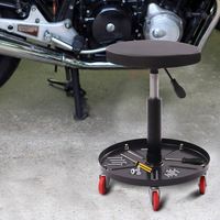 Siège roulant pneumatique réglable robuste pour mécanicien, avec roues industrielles, pour garage et atelier