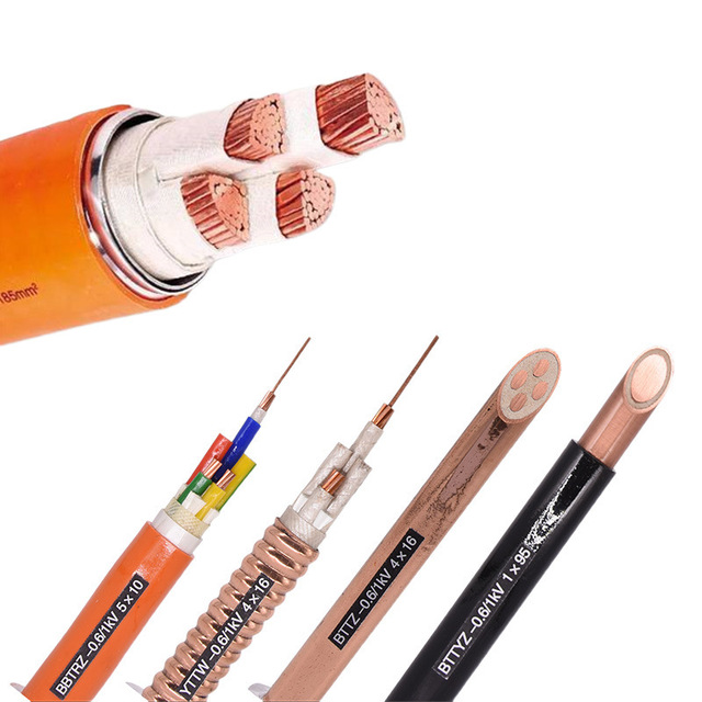 YTTW 2-Core Flexible Conductor Low Voltage 1kV IP67 XLPE Insulated Fireproof Oxygen-Free Pure Copper Cable 950-1250 Power