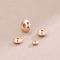 Perles en argent sterling 925, perles exquises en forme de roue, perles rondes intercalaires pour la fabrication de bracelets, colliers et bijoux DIY