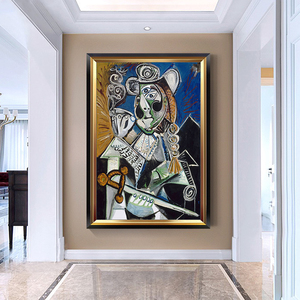 Peinture à l'huile sur toile faite à la main Mintura MT163273, peinture abstraite, femme, <span class=keywords><strong>Guernica</strong></span>, art linéaire, pour la décoration murale de chambre d'hôtel - Product Image 2