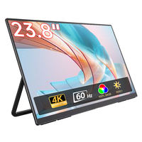 Moniteur portable Eimio 280 nits IPS 4K 23,5 pouces, écran d'extension Type-C pour ordinateur portable, écran d'extension pour PC, personnalisé