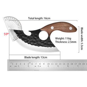 Logo personalizzato 5 "curvo coltello da macellaio portatile multifunzione Mini 4Cr in acciaio inox frutta da cucina coltelli da tasca per campeggio barbecue - Product Image 3