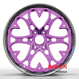 Nuevas Llantas de Aleación Personalizadas en Forma de Corazón para Autos de Mujer, 18 19 <span class=keywords><strong>20</strong></span> 21 22 Pulgadas, Acabado Brillante, para Tesla, Auto VM, BMW - Product Image 3