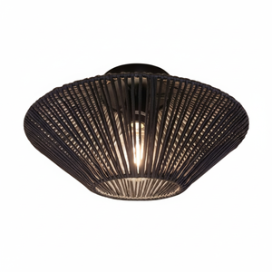Lampada da soffitto Laos con cavo in seta nera 400mm E27 40W (Jueric 10506) - Product Image 2