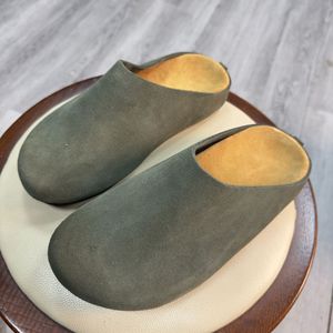 Chaussures décontractées en daim pour hommes et femmes Birkens, chaussures mules rétro à semelle souple, sabots à talon épais, sandales de mode assorties - Product Image 3