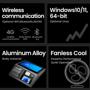 ระบบขายหน้าร้านแบบมินิแคชเชียร์ Windows 11 พร้อมแท็บเล็ต POS รองรับ NFC สำหรับซูเปอร์มาร์เก็ต เครื่อง ATM ออลอินวัน POS เทอร์มินัล - Product Image 3