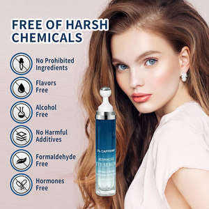 Crema Contorno de Ojos Orgánica con Cafeína y Rodillo para Ojeras, Hinchazón, Arrugas y Efecto Lifting - Con Vitamina C y Ácido Hialurónico - Sérum para Ojos para Mujeres - Product Image 5