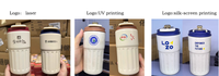 Affichage de la température LED intelligent, gobelet thermique à double paroi en acier inoxydable 316, logo personnalisé, mug à café thermique, boîte blanche en acier, logo personnalisé, 300 pièces