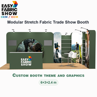 OEM Maßgefertigter Tragbarer Display-Stand mit Rundwand für Outdoor-Events von Bekleidungsmarken