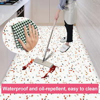 Fabricants chinois, vente en gros de papier de sol auto-adhésif imperméable en PVC, papier peint pour sol de cuisine et salle de bain, autocollant de sol