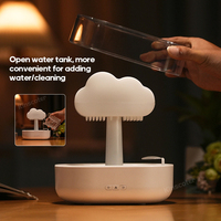 Humidificateur domestique de nuage de pluie 7 lumières de couleur diffuseur de goutte de pluie Raincloud Machine d'aromathérapie essentielle