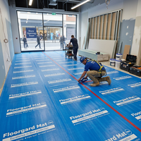 Film de protection pour tapis, auto-adhésif, résistant, imperméable, couverture temporaire pour tapis, pour la construction, la rénovation et la peinture